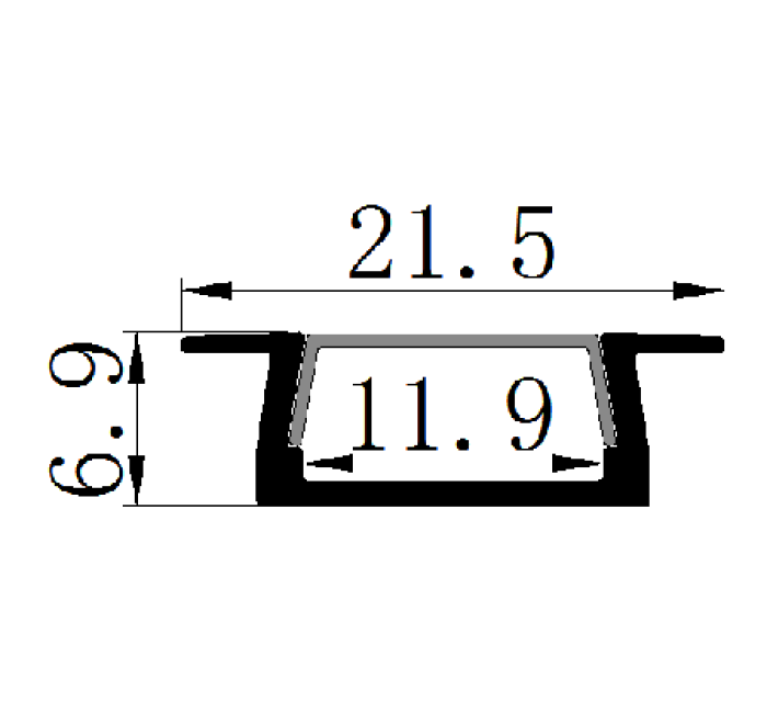 2407 פרופיל שקוע